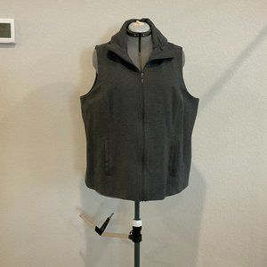Coldwater Creek lined grey vest with zipper - size 2X
